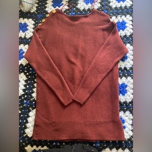 Oaky Red Ruched Sweater from Ardene’s